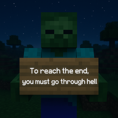 "End" Sign